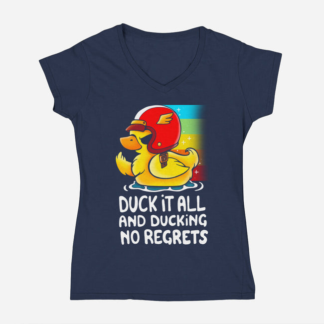 Duck It All-womens v-neck tee-Vallina84