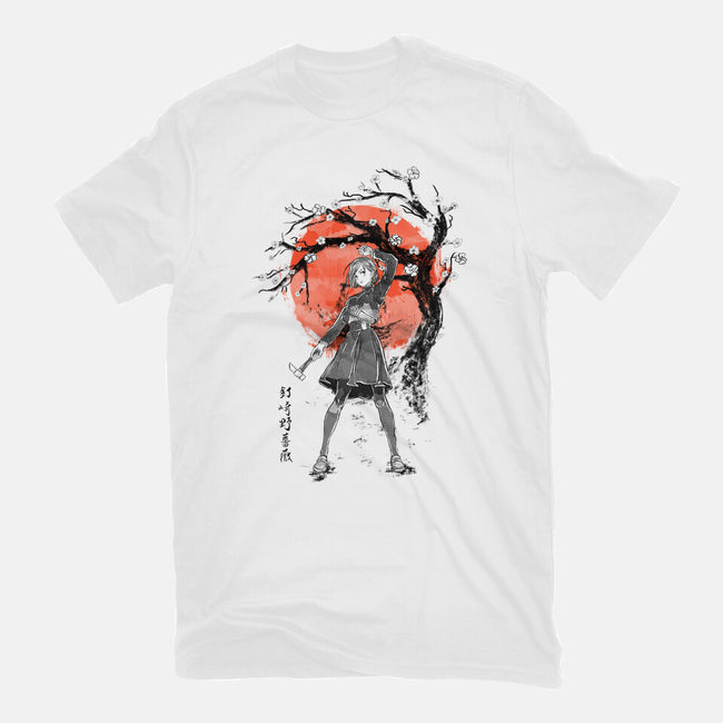 Nobara At Sakura Tree-womens basic tee-IKILO