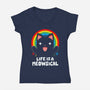 Meowsical-womens v-neck tee-Vallina84