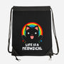 Meowsical-none drawstring bag-Vallina84
