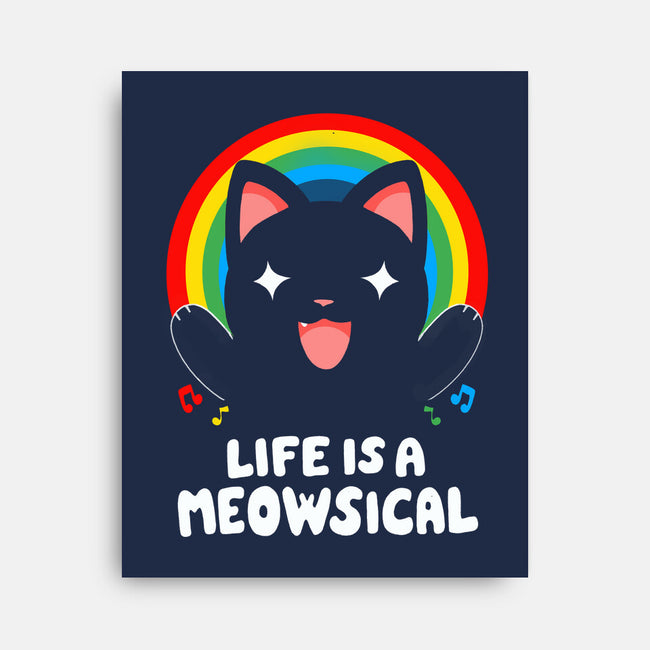 Meowsical-none stretched canvas-Vallina84