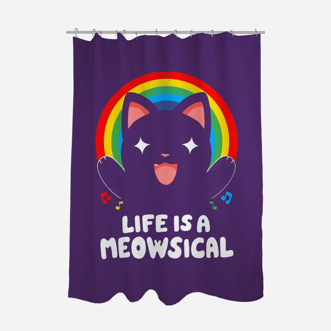 Meowsical-none polyester shower curtain-Vallina84
