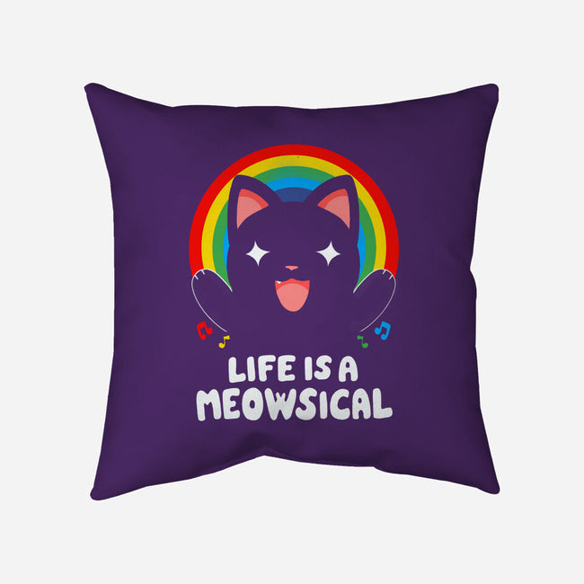 Meowsical-none removable cover w insert throw pillow-Vallina84