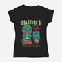 Creature's Tiki Lounge-womens v-neck tee-Nemons