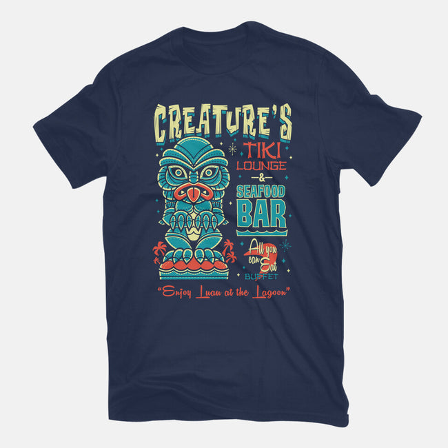 Creature's Tiki Lounge-womens basic tee-Nemons