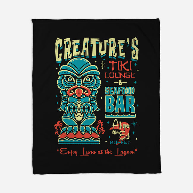 Creature's Tiki Lounge-none fleece blanket-Nemons