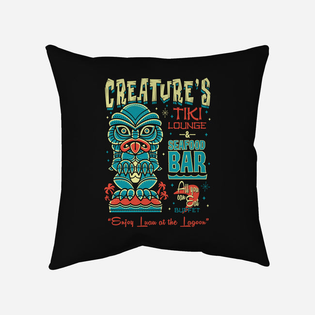 Creature's Tiki Lounge-none removable cover w insert throw pillow-Nemons