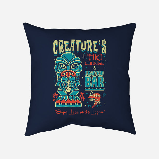 Creature's Tiki Lounge-none removable cover w insert throw pillow-Nemons
