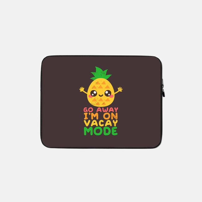 Pineapple Vacay Mode-none zippered laptop sleeve-NemiMakeit