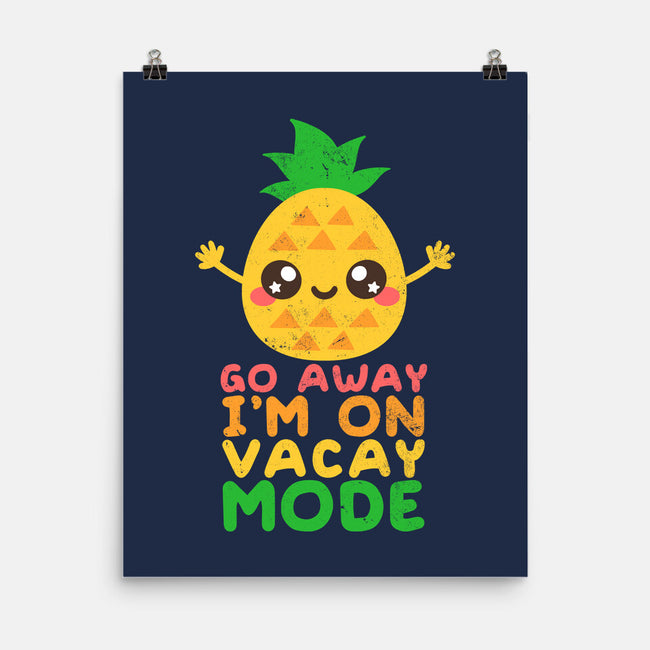 Pineapple Vacay Mode-none matte poster-NemiMakeit