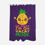 Pineapple Vacay Mode-none polyester shower curtain-NemiMakeit