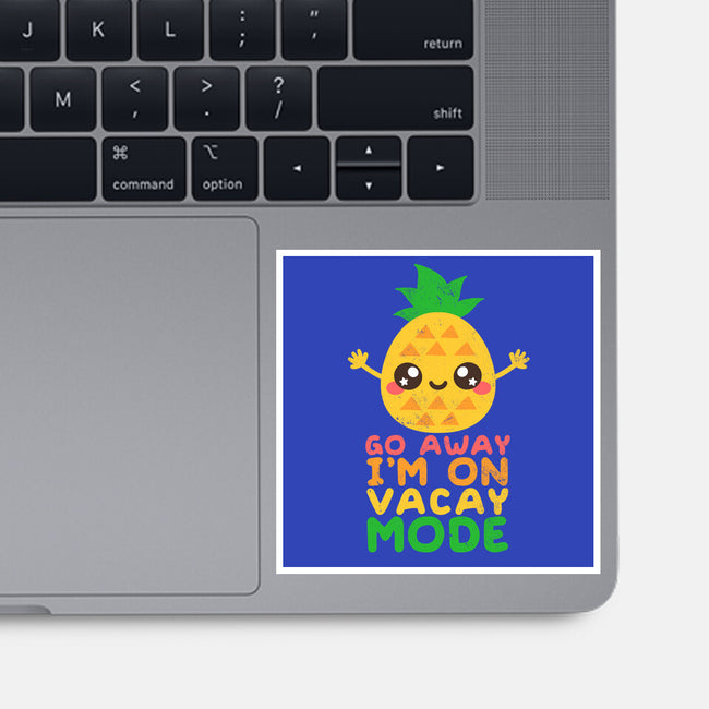 Pineapple Vacay Mode-none glossy sticker-NemiMakeit