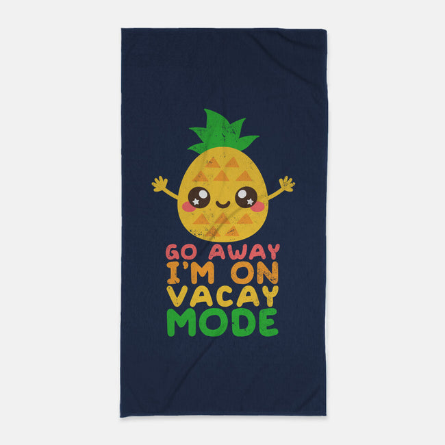 Pineapple Vacay Mode-none beach towel-NemiMakeit
