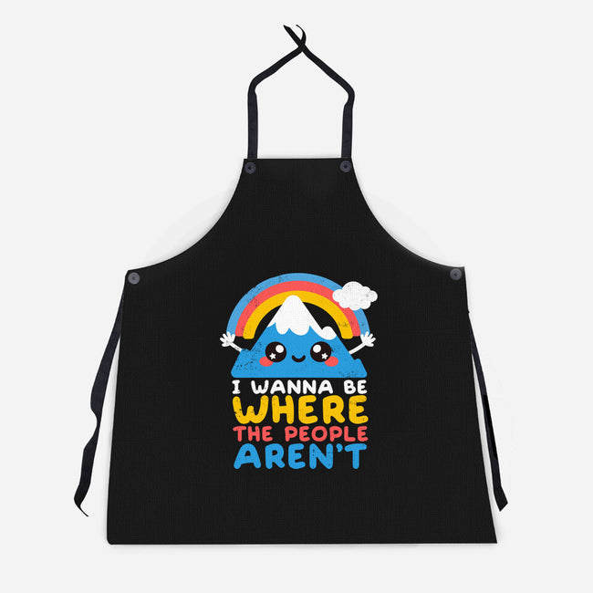 Where The People Aren't-unisex kitchen apron-NemiMakeit