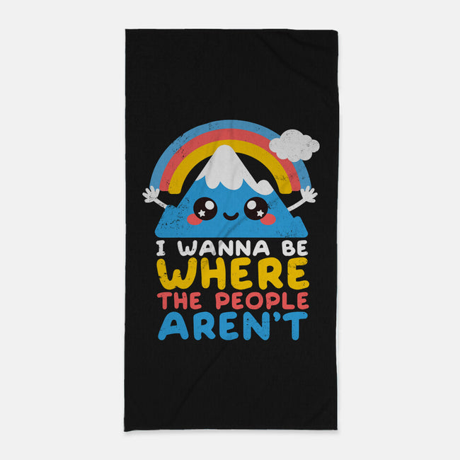 Where The People Aren't-none beach towel-NemiMakeit