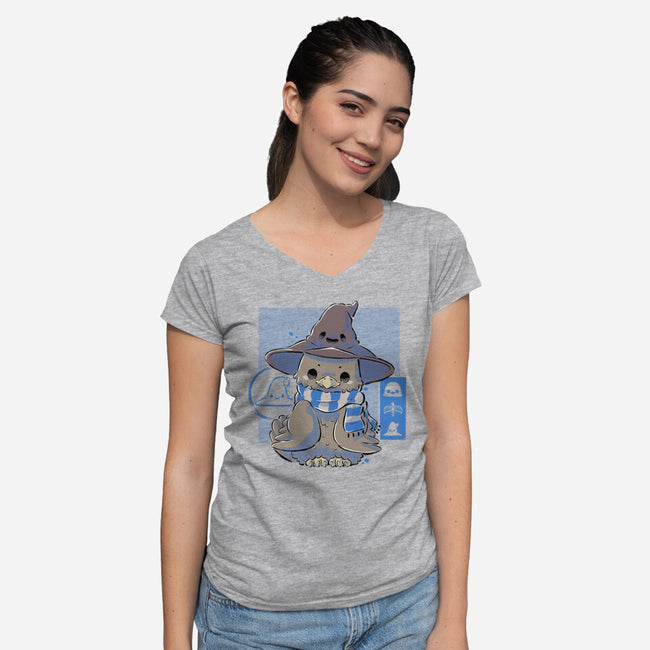 Cute And Wise-womens v-neck tee-xMorfina