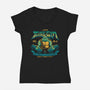 Leo's Gym-womens v-neck tee-teesgeex