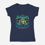 Leo's Gym-womens v-neck tee-teesgeex