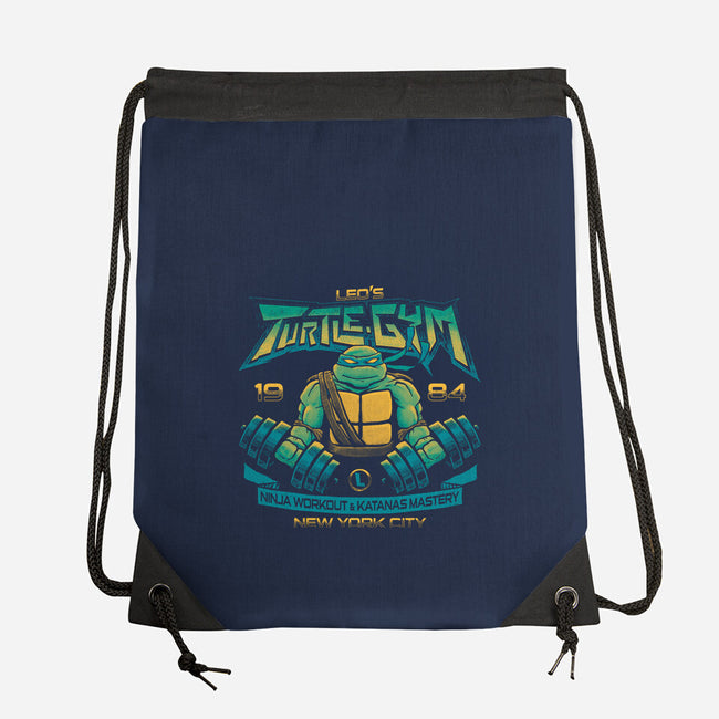 Leo's Gym-none drawstring bag-teesgeex