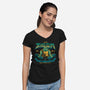 Leo's Gym-womens v-neck tee-teesgeex