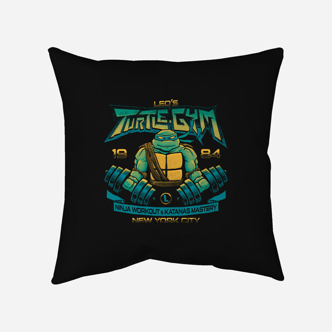 Leo's Gym-none removable cover throw pillow-teesgeex