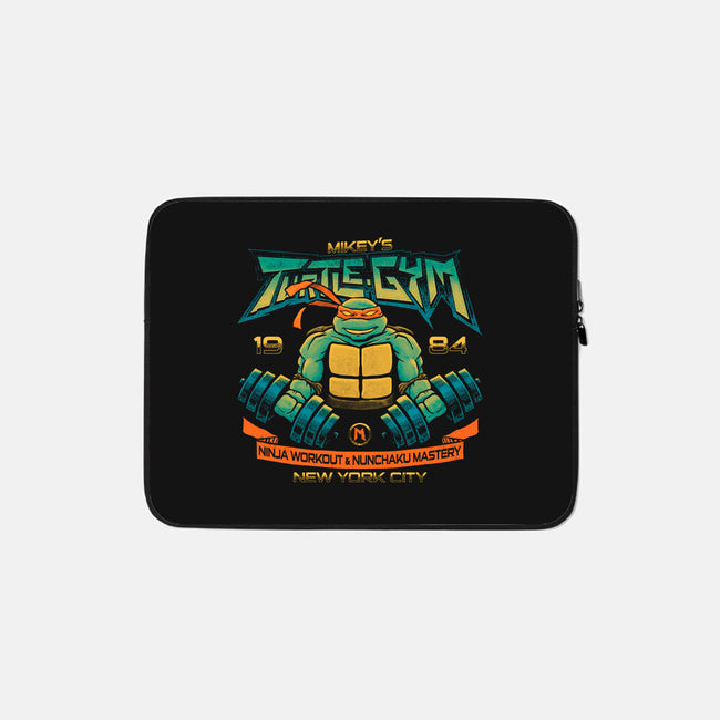Mikey's Gym-none zippered laptop sleeve-teesgeex