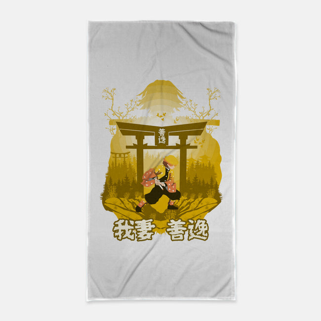 Don't Take The Easy Way Out-none beach towel-mystic_potlot