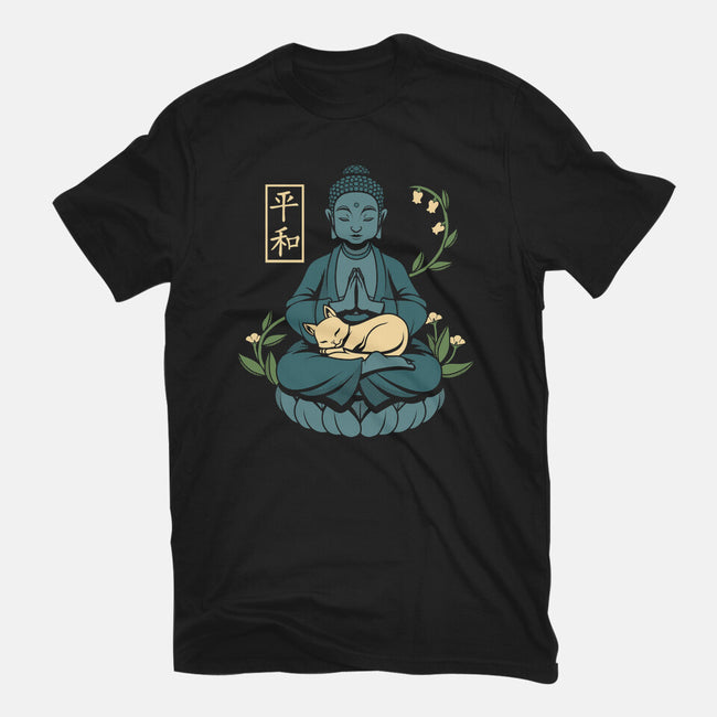 Cat Meditation-womens fitted tee-tobefonseca