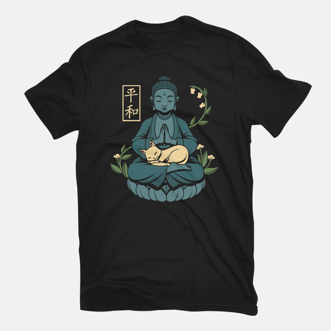 Cat Meditation-womens basic tee-tobefonseca