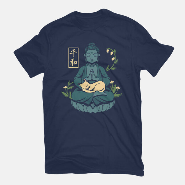 Cat Meditation-womens basic tee-tobefonseca