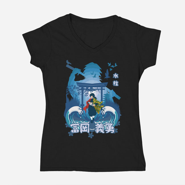Don't Cry Don't Despair-womens v-neck tee-mystic_potlot