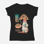 Otter Space Astronaut-womens v-neck tee-tobefonseca