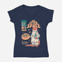 Otter Space Astronaut-womens v-neck tee-tobefonseca