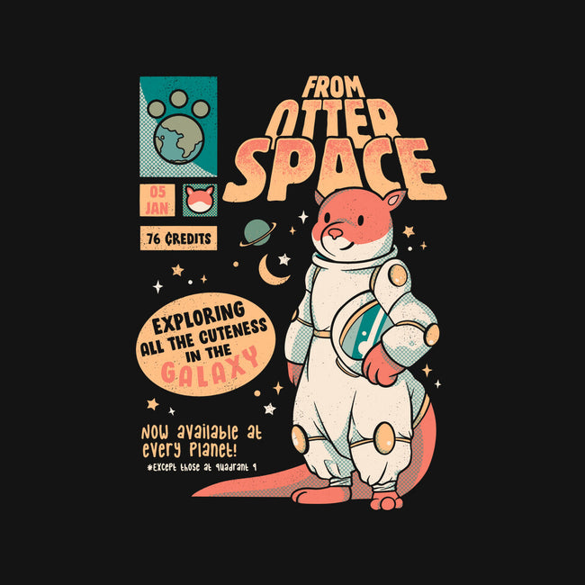 Otter Space Astronaut-womens off shoulder sweatshirt-tobefonseca