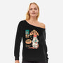 Otter Space Astronaut-womens off shoulder sweatshirt-tobefonseca