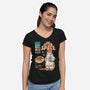 Otter Space Astronaut-womens v-neck tee-tobefonseca