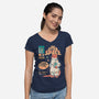 Otter Space Astronaut-womens v-neck tee-tobefonseca