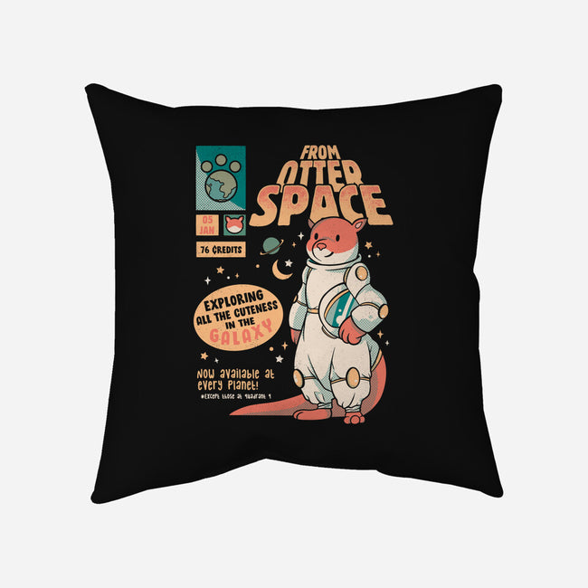 Otter Space Astronaut-none removable cover w insert throw pillow-tobefonseca