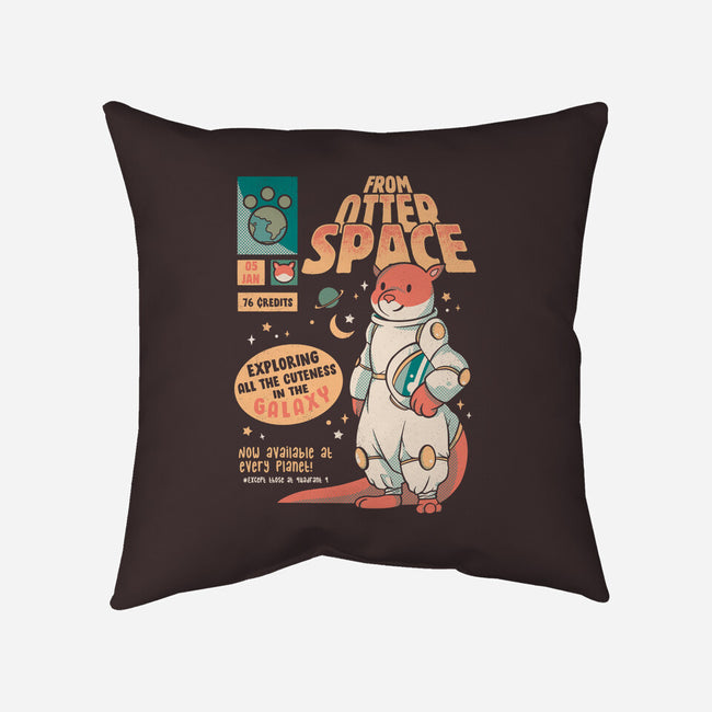 Otter Space Astronaut-none removable cover w insert throw pillow-tobefonseca