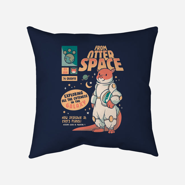 Otter Space Astronaut-none removable cover w insert throw pillow-tobefonseca