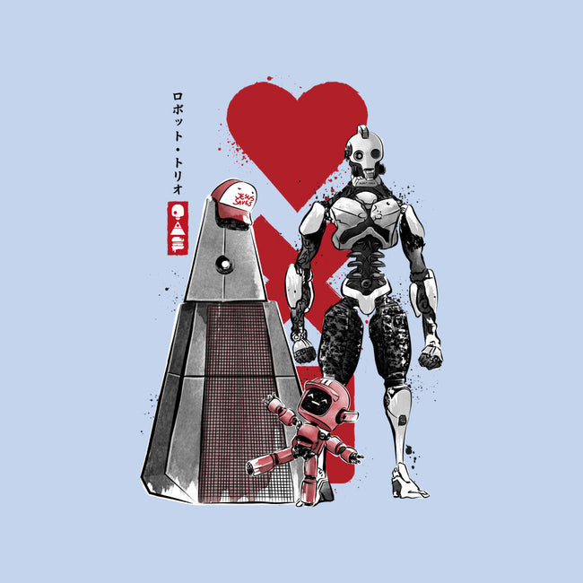 Three Robots Sumi-E-unisex pullover sweatshirt-DrMonekers