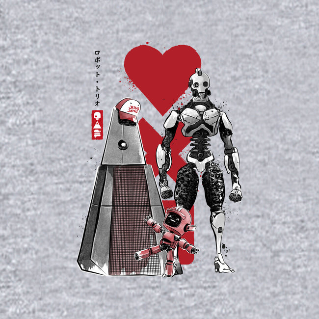 Three Robots Sumi-E-unisex pullover sweatshirt-DrMonekers