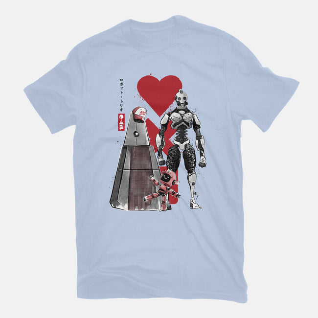 Three Robots Sumi-E-mens heavyweight tee-DrMonekers