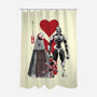 Three Robots Sumi-E-none polyester shower curtain-DrMonekers