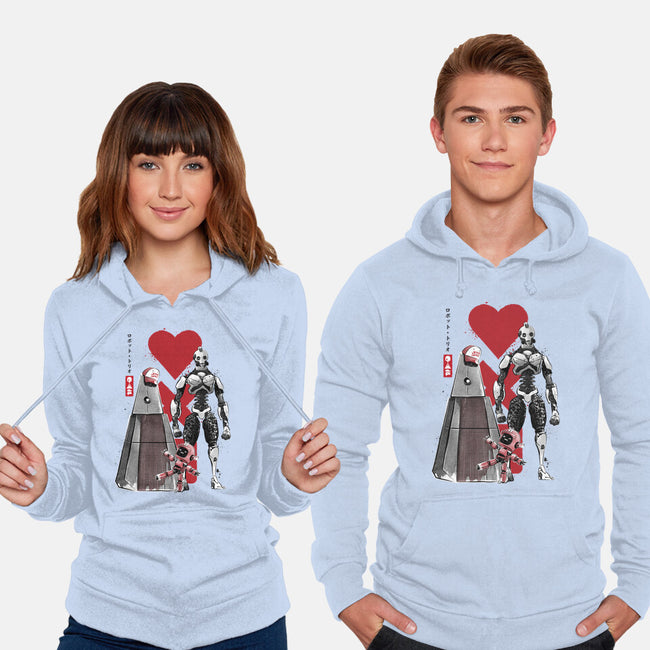 Three Robots Sumi-E-unisex pullover sweatshirt-DrMonekers