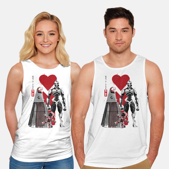 Three Robots Sumi-E-unisex basic tank-DrMonekers