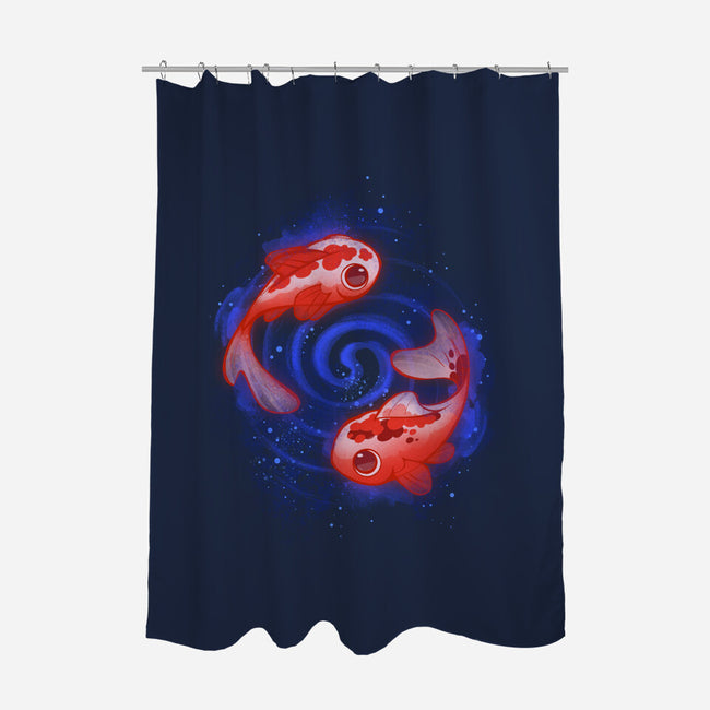 Swimming Souls And Stars-none polyester shower curtain-ricolaa