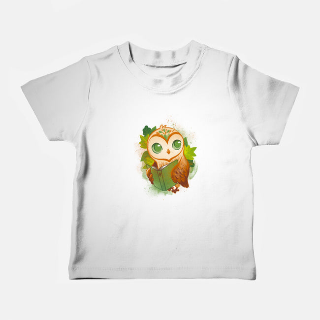 Book Owl-baby basic tee-ricolaa