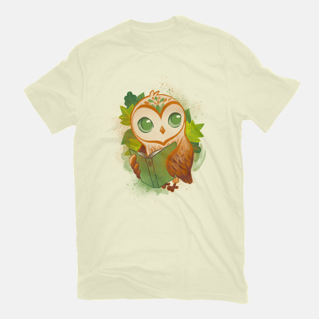 Book Owl-mens basic tee-ricolaa