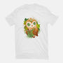 Book Owl-mens basic tee-ricolaa